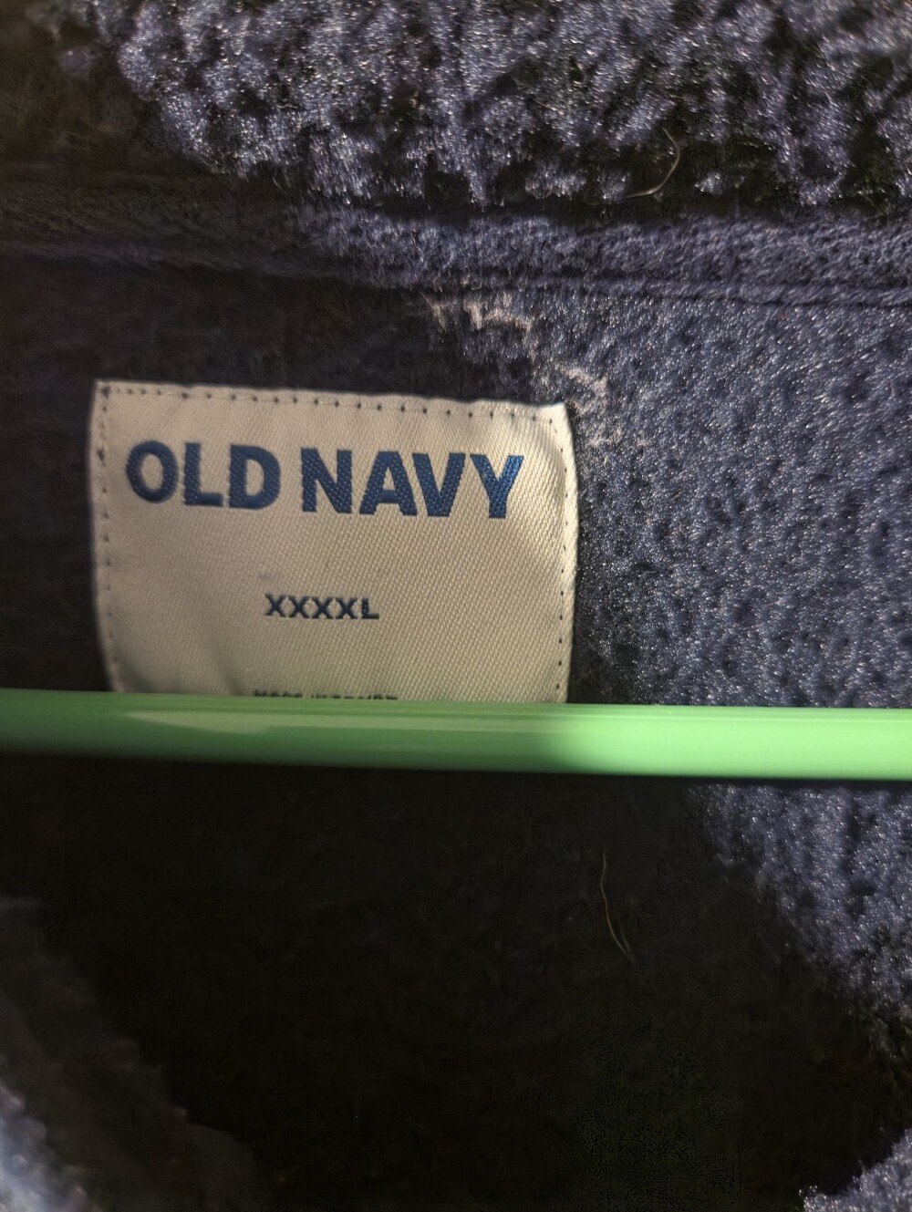 Old Navy Mens Navy Sherpa Pullover Jacket